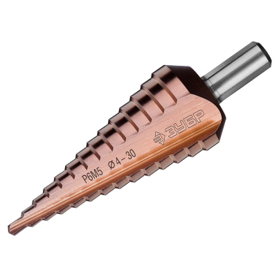 Сверло ступенчатое ЗУБР КОБАЛЬТ 4-30мм, 14 ступеней (29672-4-30-14_z01)