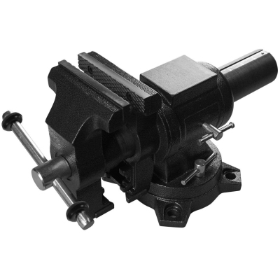 Тиски чугун.поворотные,трубный зажим,наковальня БАЛЬДР125мм,BERGER BG1340