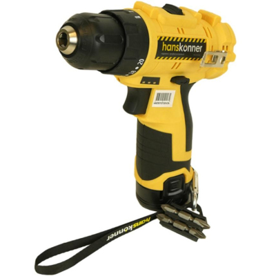 Дрель-шуруповерт аккум. бесщет. Hanskonner 12В, 2х2Ач, 30Нм (HCD1230R)