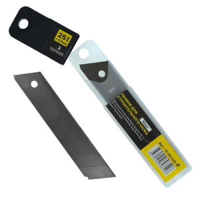 Лезвие запасное для ножей 25мм 10шт/уп. пласт.футляр ЧЕГЛОК (13-06-025)