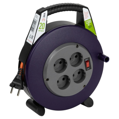 Удлинитель силовой BPx-4-2x0,75-20m, ЭРА, Б0052924