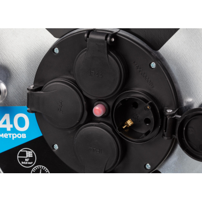 Удлинитель TOPFORT КГ 3x2.5 кв.мм. 40м 16А 4 гнезда с/з., с/загл. IP44