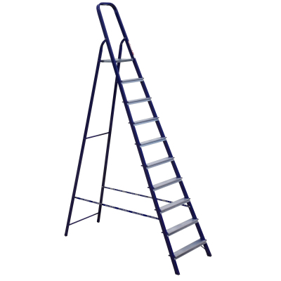 Стремянка Алюмет стальная окрашенная с алюминиевыми ступенями 10 ст. М8410
