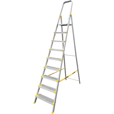 Стремянка алюминиевая профессиональная анодированная Алюмет 9 ступ