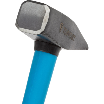 Молоток 300 г TOPFORT из углеродистой стали, фибергласовая рукоятка