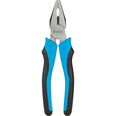 Плоскогубцы 180 мм TOPFORT из углеродистой стали с ручкой из ПВХ