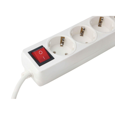 Удлинитель Гарнизон 3р 10А 3м с выкл. и заземлением, белый(EL-NB-G3-W-3)