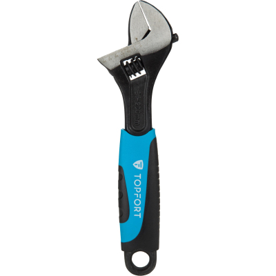 Ключ разводной 200 мм TOPFORT из углеродистой стали, пластиковая ручка