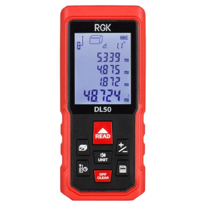 Дальномер лазерный с угломером RGK DL50 С ПОВЕРКОЙ