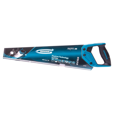 Ножовка по дереву GROSS PIRANHA, 450 мм, 11-12 TPI, зуб - 3D (24103)