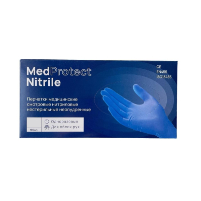 Перчатки нитрил., MedProtect н/с, н/о,_размер XL уп/50пар