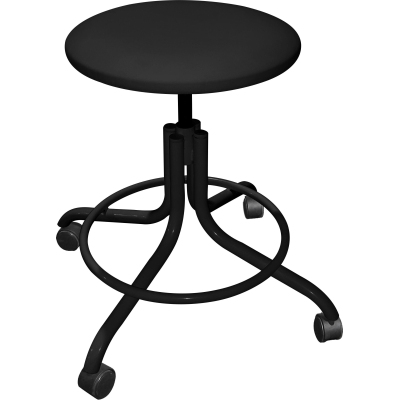 Табурет ZM_ медицинский винтовой М92-101 черный, и/к черная на роликах