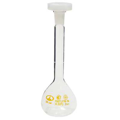 Колба 2а-50-2 мерная, с пробкой 10001113