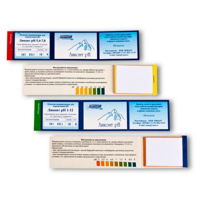 Индикатор контроля ph растворов ЛИКОНТ pH 5,4-7,8 полоски 100 шт/уп