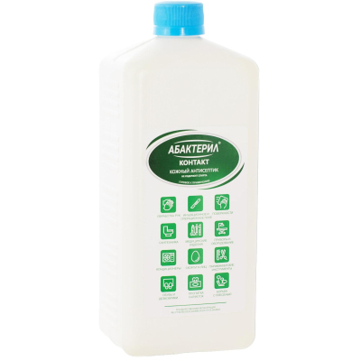 Антисептик кожный Абактерил-Контакт, на водной основе, 1 л. (крышка)