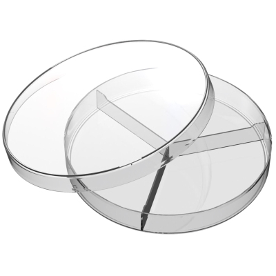 Чашка Петри Перинт 3-секц. стер. диаметр 90мм, 20шт/уп ЧБН3-В-14х90