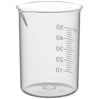 Мерный стакан с носиком Перинт ПП 50мл (12шт/уп) 50/42