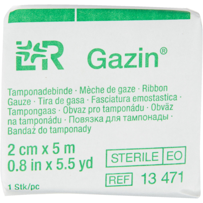 Перевяз. ср-ва Тупферы стер марл 2см х 5м, Gazin, для тампонирования, 13471
