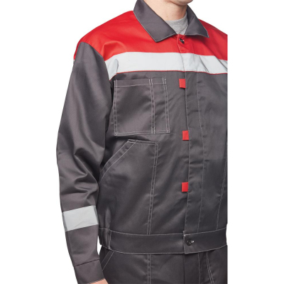 Костюм рабочий летний муж. Л20-КБР сер/красн (р.56-58) 194-200 (Арсенал-СП)