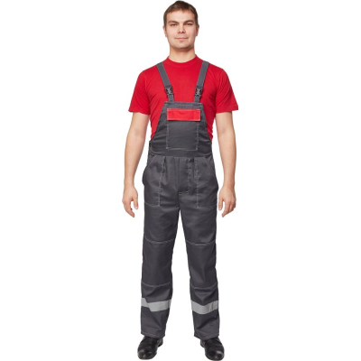 Костюм рабочий летний муж. Л20-КПК сер/красн (р.56-58) 194-200 (Арсенал-СП)