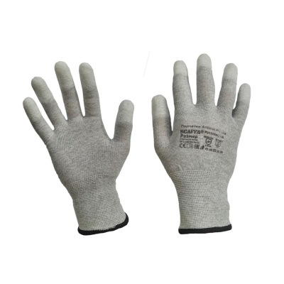 Перчатки защитные антистат SCAFFAAntistatPULite PU1350AL-LG нейлон с п/у р8