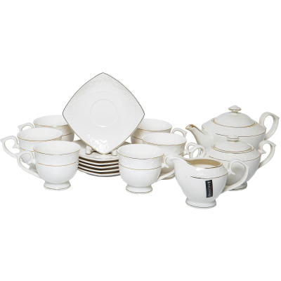 Сервиз чайный ГРАЦИЯ НЕЖНОСТЬ 6 чашек 300мл + 6 бл+чайн.+сах. арт.179-01010