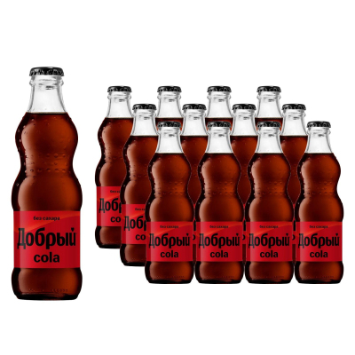 Напиток Добрый Cola Zero б/а сильногаз. ароматизированный 0,25л, 12 шт/уп