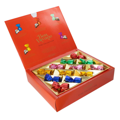 Конфеты Bon Voyage premium ассорти, СУМКА, красная коробка, 370г