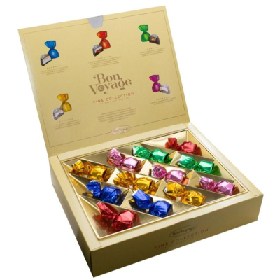 Конфеты Bon Voyage premium ассорти, СУМКА, бежевая коробка, 370г