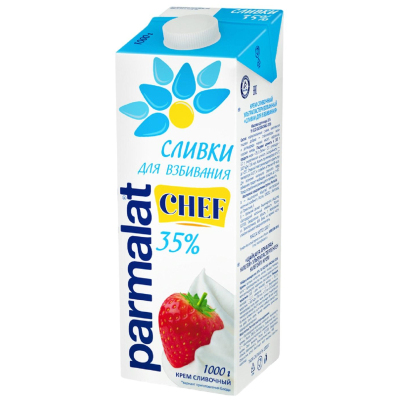 Сливки Parmalat Chef для взбивания 35% 1кг