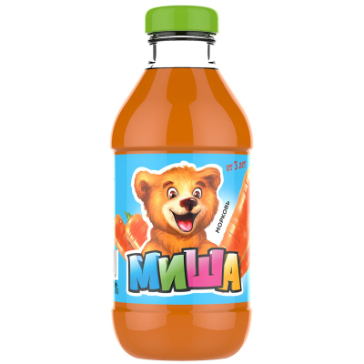 Нектар Миша Морковь,стекло, 0,33л, 10 шт/уп