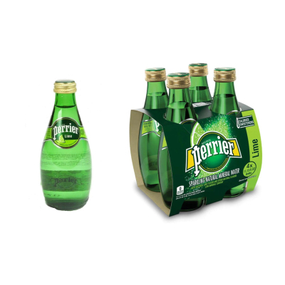 Напиток Perrier б/а сильногаз. со вкусом лайма, стекло, 0,33л, 4шт/уп