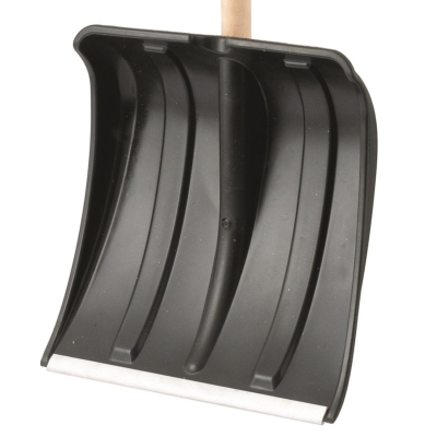 Лопата снеговая пластик 350х350х1445мм деревянный черенок 6157452