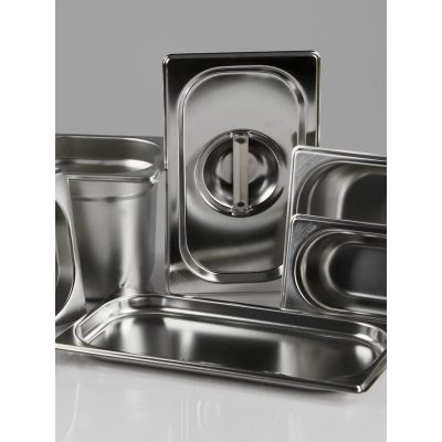 Гастроемкость LUXSTAHL нерж.сталь, GN 1/1, 53х32,5х6,5см, (га03)