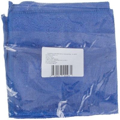 Салфетка хозяйственная из микрофибры 220г/м2 30х30см синяя