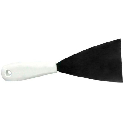 Скребок FBK 80мм нержавеющая сталь-1мм, ручка пластик белый 88080-1