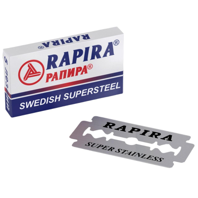Сменные лезвия Rapira SWEDISH SUPERSTEEL для Т-обр.станка 5шт/уп РК-05СС02