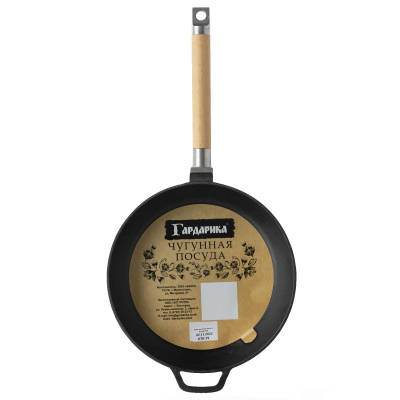 Сковорода чугун 26см глуб съем/руч ТМ Гардарика