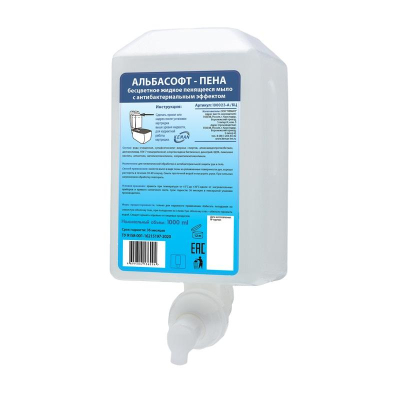 Картридж с жидким мылом KEMAN Альбасофт пен антиб эф 1000мл_КК 100023-А/БЦ