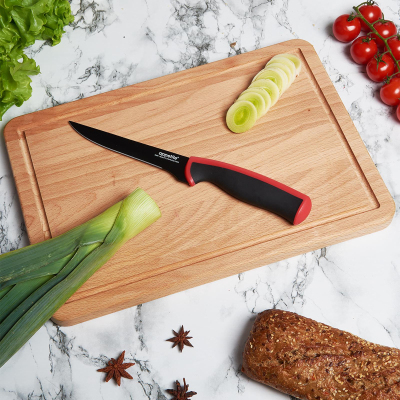 Нож нерж Эффект универс 15см красный , FLT-002B-3R