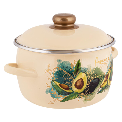 Кастрюля эмал сфер Avocado 3,0л , D=20cм, 1MC181P