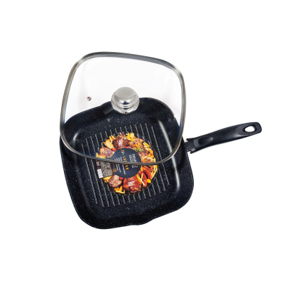 Сковорода -гриль 27х27см Panairo Lordom c крышкой