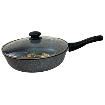 Сковорода 28см Panairo Sogretta со съемной ручкой софт-тач и крышкой