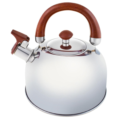 Чайник нерж 2,5л со св ручка корич , LKD-004BR