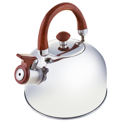 Чайник нерж 2,5л со св ручка корич , LKD-004BR