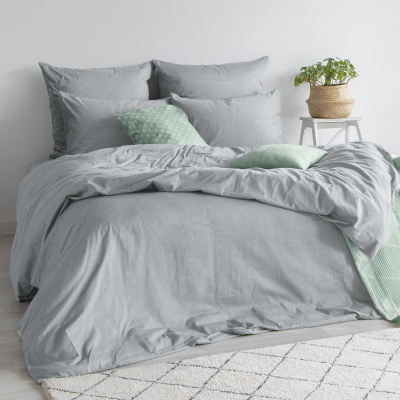 Простыня на резинке 140х200 см, меланж, 130г/м2, Silver 776152