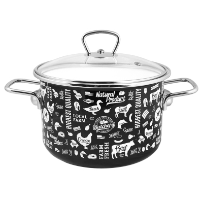 Кастрюля эмал цил Ferma 5,5л , D=24cм, 8SD225S