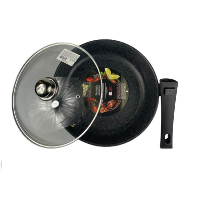 Сковорода индукц. 24см Panairo Chief inductionс кр.и съем руч soft-touch