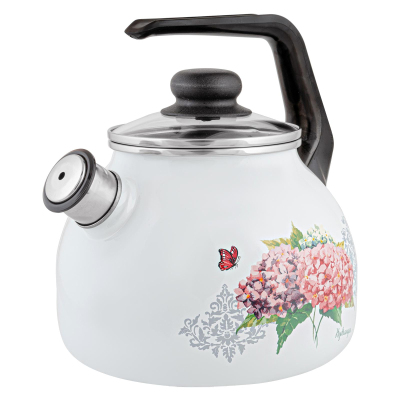Чайник эмал 3,0л со свистком Гортензия , 4с209я
