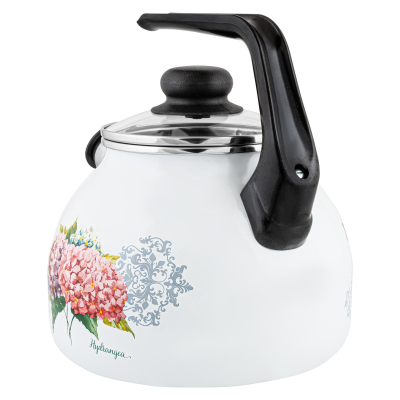 Чайник эмал 3,0л со свистком Гортензия , 4с209я